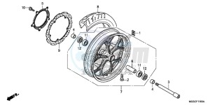 NC700SAD NC700S ABS 2ED - (2ED) drawing FRONT WHEEL