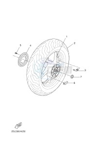 YP125RA (ABS) X-MAX 250 ABS (2DL9 2DL9 2DL9 2DL9) drawing REAR WHEEL