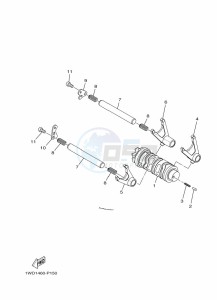 YZF320-A YZF-R3 (B7P1) drawing SHIFT CAM & FORK