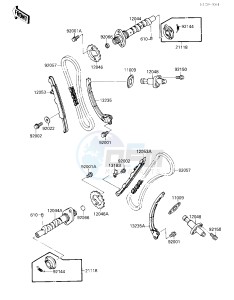 VN 1500 B [VULCAN 88 SE] (B1-B3) [VULCAN 88 SE] drawing CAMSHAFT-- S- -_TENSIONER