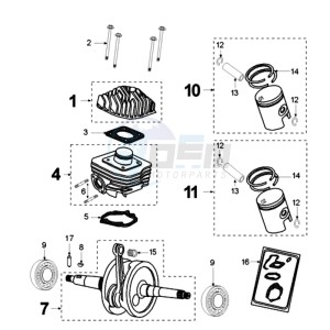 VIVA SL2A BE drawing CRANKSHAFT AND CYLINDER