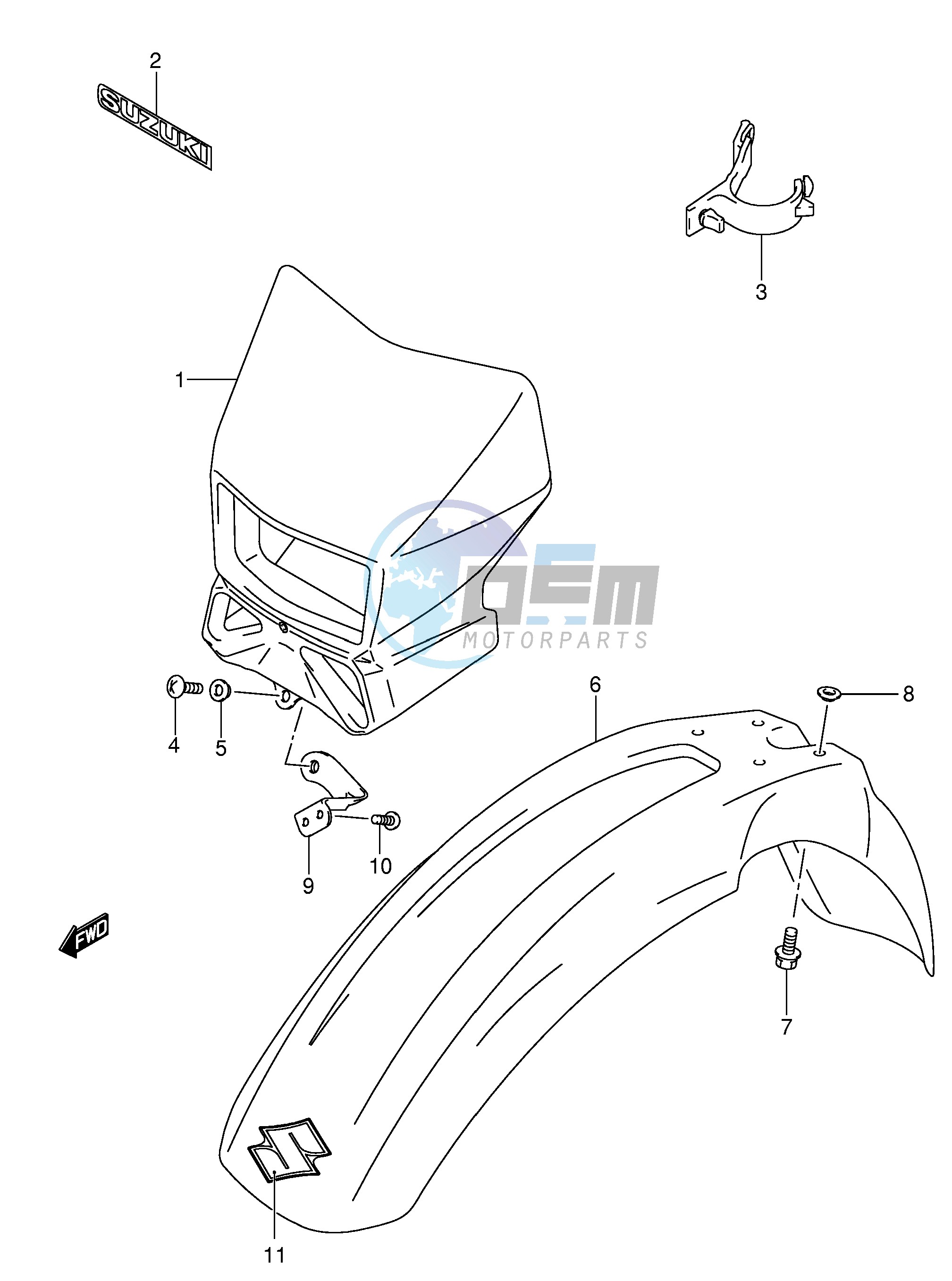 FRONT FENDER (MODEL K2 K3 K4)