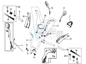 JOYRIDE 200 drawing HANDLEBAR / MIRRORS / COWLING