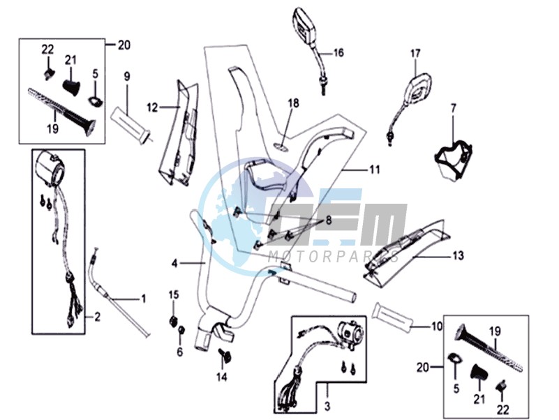 HANDLEBAR / MIRRORS / COWLING