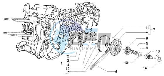 Driving half pulley