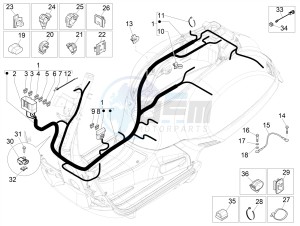 GTS SUPER- SUPER SPORT 150 4T 3V IE ABS E3-E4 (APAC) drawing Main cable harness