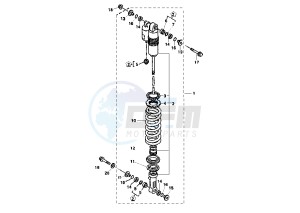 WR F 400 drawing REAR SUSPENSION