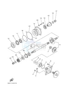 YXM700E YXM700PF VIKING (1XPH) drawing MIDDLE DRIVE GEAR