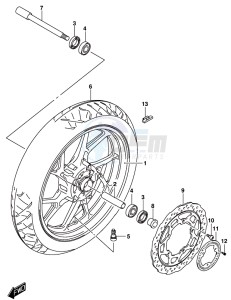 DL250 drawing FRONT WHEEL