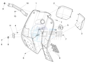 S 125 4T 3V E3 ie Taiwan drawing Front glovebox - Knee-guard panel