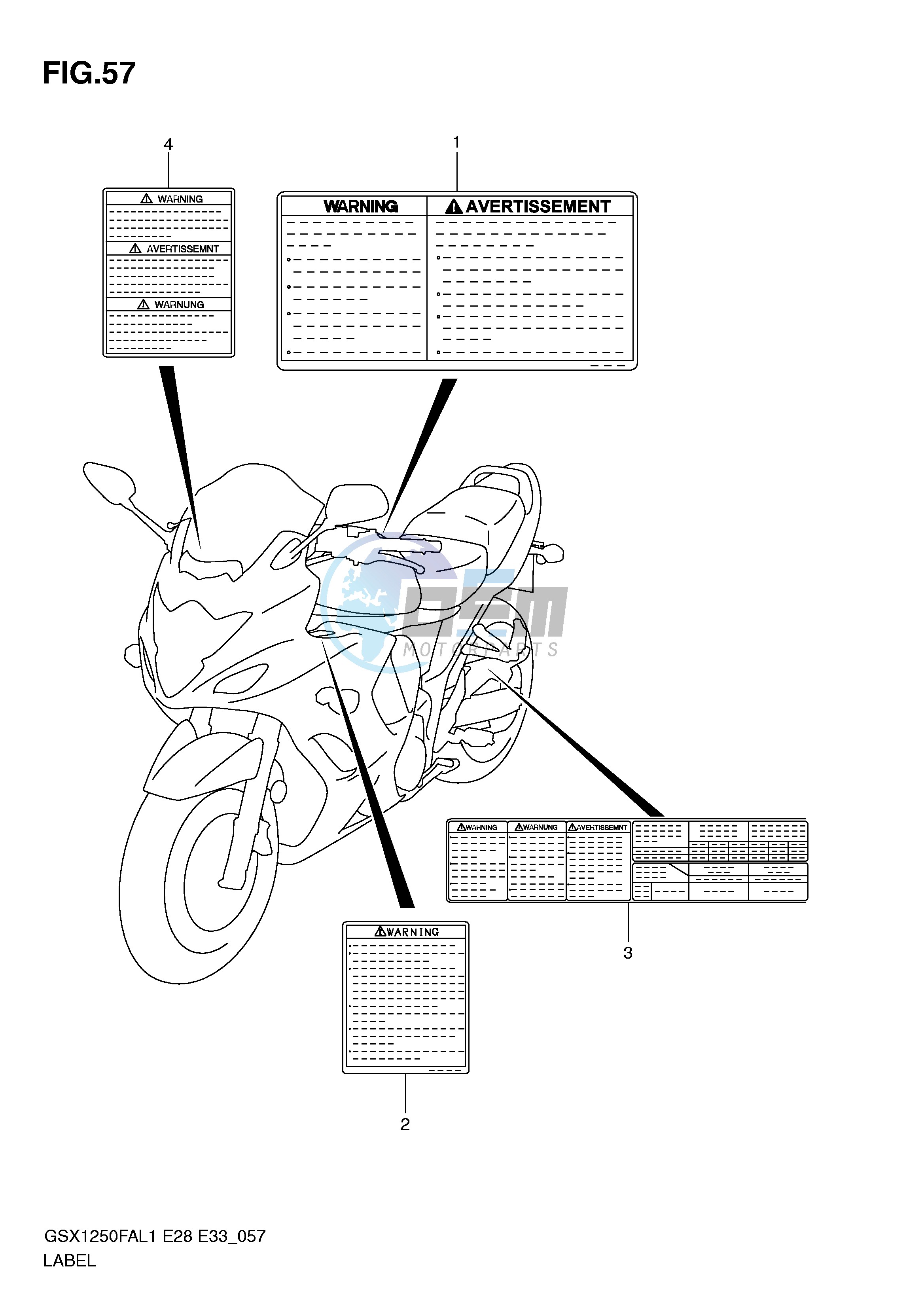 LABEL (GSX1250FAL1 E28)