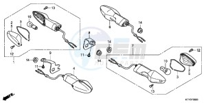 CBR125RTD CBR125RT UK - (E) drawing WINKER