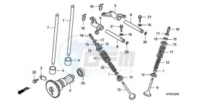 TRX420FMA Australia - (U / 4WD) drawing CAMSHAFT/VALVE