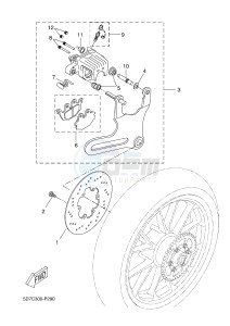 YZF-R125 R125 (5D7R 5D7R 5D7R) drawing REAR BRAKE CALIPER