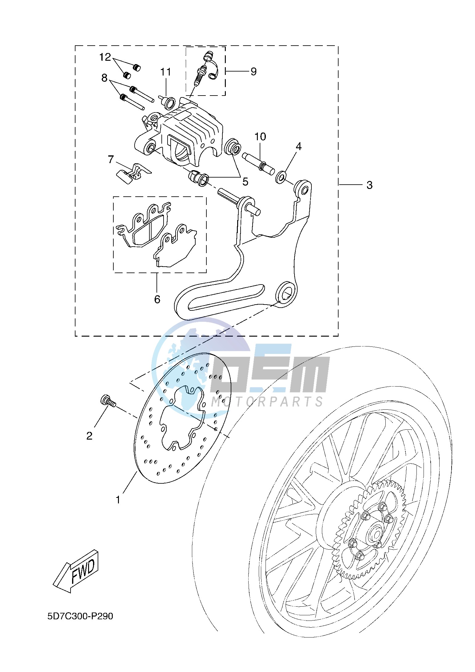 REAR BRAKE CALIPER