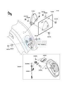 VN2000 CLASSIC VN2000H9F GB XX (EU ME A(FRICA) drawing Taillight(s)