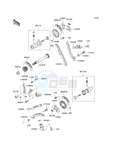 KSV 700 B [KFX700 V FORCE] (B1-B2) [KFX700 V FORCE] drawing CAMSHAFT-- S- -_TENSIONER-- B1- -