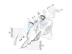 Zip 100 4T 2006-2010 drawing Head lamp - Turn signal lamps