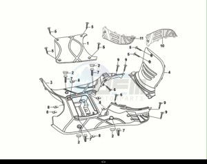 FIDDLE II 50 (AF05W5-EU) (E5) (M1) drawing FLOORPANEL-CENTERCOVER