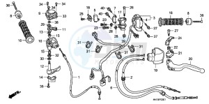 TRX400XC drawing HANDLE LEVER/ SWITCH/ CABLE ( TRX400EX8/ X9/ XC/ XD)