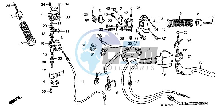 HANDLE LEVER/ SWITCH/ CABLE ( TRX400EX8/ X9/ XC/ XD)