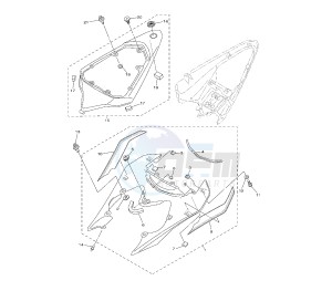 YZF R6 600 drawing SIDE COVER 1J+G7900SG-SH