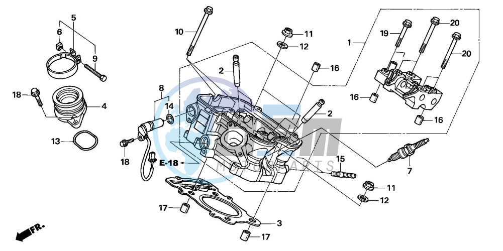 REAR CYLINDER HEAD