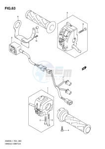 AN650 (E2) Burgman drawing HANDLE SWITCH (AN650AL1 E19)