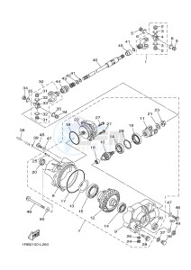 YXR700F YXR7FD RHINO 700 (1RBE 1RBF 1RBG 1RBH) drawing FRONT DIFFERENTIAL