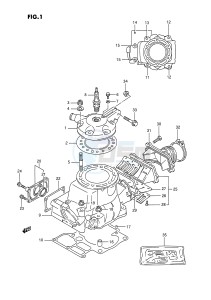 LT250R (E1) drawing CYLINDER