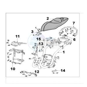 CITYSTAR 125 LC drawing FRAME AND SADDLE