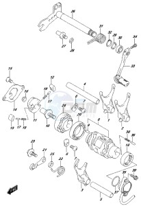 RM-Z250 drawing GEAR SHIFTING