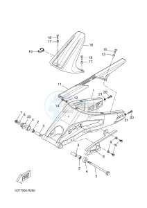 YZF-R125A YZF-R125 ABS R125 (5D7T 5D7T 5D7T 5D7T) drawing REAR ARM