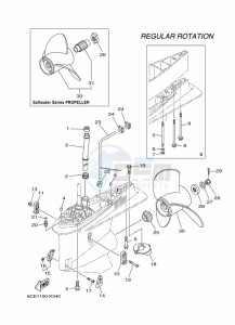 F250DETU drawing PROPELLER-HOUSING-AND-TRANSMISSION-2