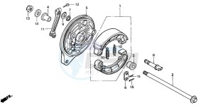 VT750C drawing REAR BRAKE PANEL