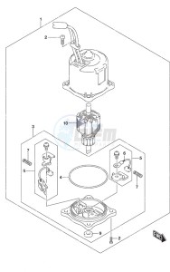 DF 250 drawing PTT Motor w/Transom (L)