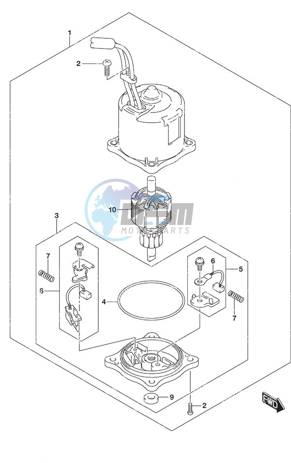 PTT Motor w/Transom (L)