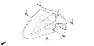 FJS400D SILVER WING drawing FRONT FENDER