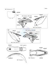 KX 450 E (KX450F MONSTER ENERGY) (E9FA) E9FA drawing DECALS-- EBONY- --- E9FA- -