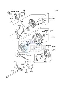 W800 EJ800ADF GB XX (EU ME A(FRICA) drawing Rear Hub