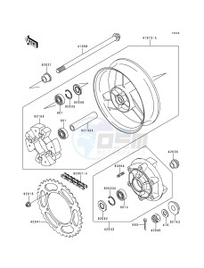 ZX 600 E [NINJA ZX-6] (E1-E3) [NINJA ZX-6] drawing REAR WHEEL_CHAIN