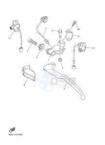 WR450F (2GCC) drawing HANDLE SWITCH & LEVER