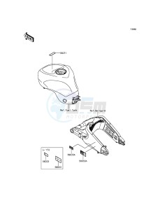 NINJA_ZX-6R ZX600REF FR GB XX (EU ME A(FRICA) drawing Labels