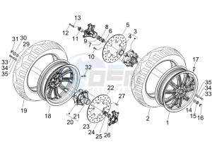 MP3 400 ie (USA) USA drawing Front wheel