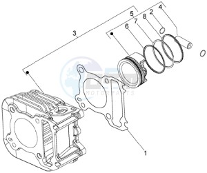 Fly 150 (USA) USA drawing Cylinder-piston-wrist pin assy