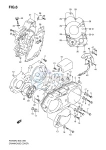 AN400 (E2) Burgman drawing CRANKCASE COVER