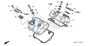 NT700VAA France - (F / ABS) drawing CYLINDER HEAD COVER