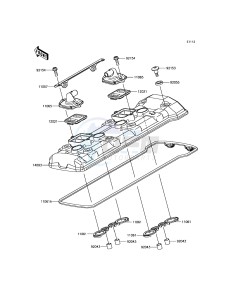 Z900 ABS ZR900BHF XX (EU ME A(FRICA) drawing Cylinder Head Cover