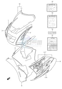 RGV250 (E24) drawing COWLING  BODY (MODEL P 1LE)