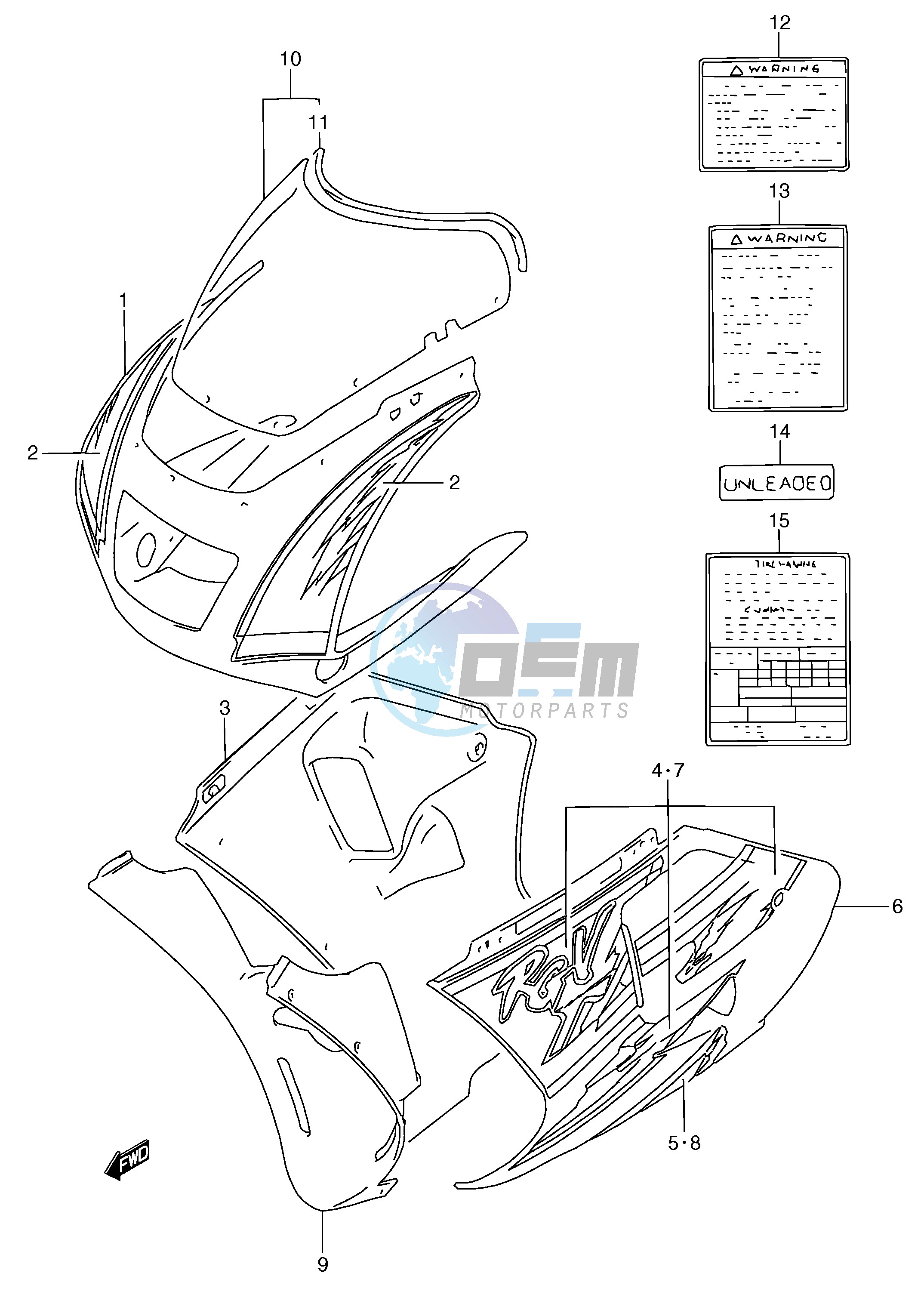 COWLING  BODY (MODEL P 1LE)